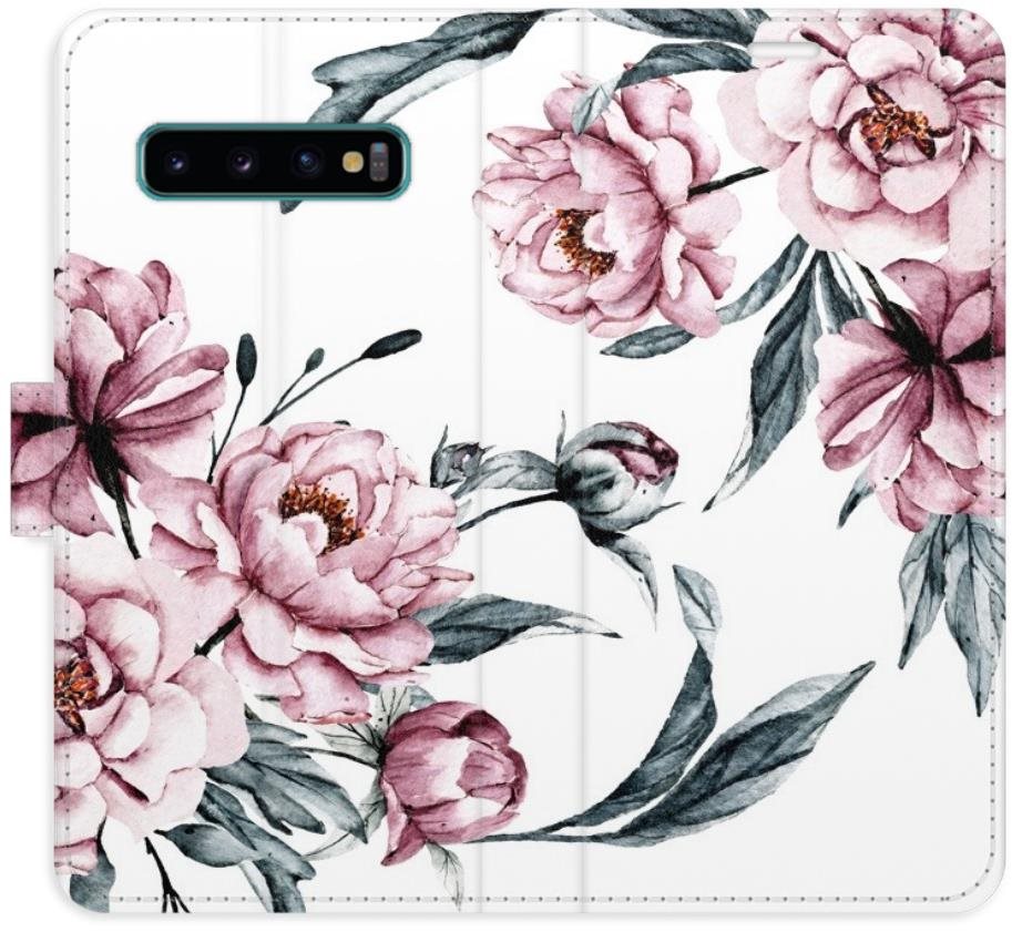 iSaprio flip puzdro Pink Flowers pre Samsung Galaxy S10 Kryt na mobil