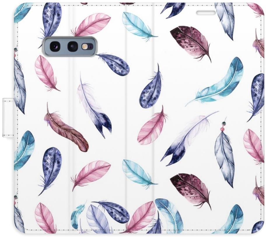 iSaprio flip puzdro Colorful Feathers pre Samsung Galaxy S10e Kryt...