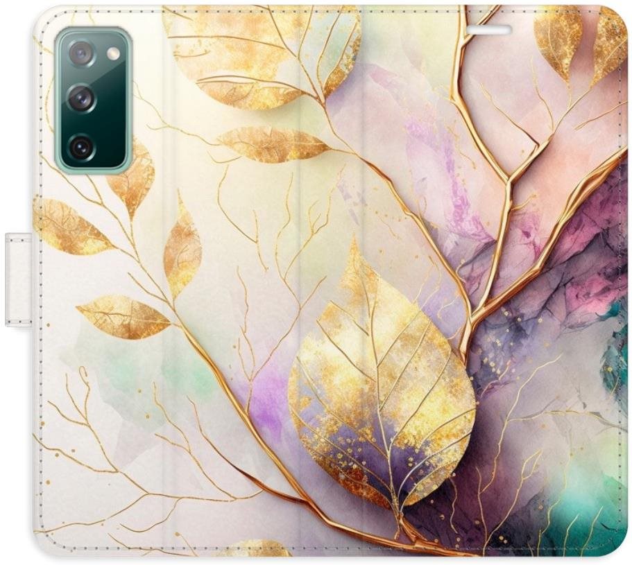 iSaprio flip puzdro Gold Leaves 02 pre Samsung Galaxy S20 FE Kryt...