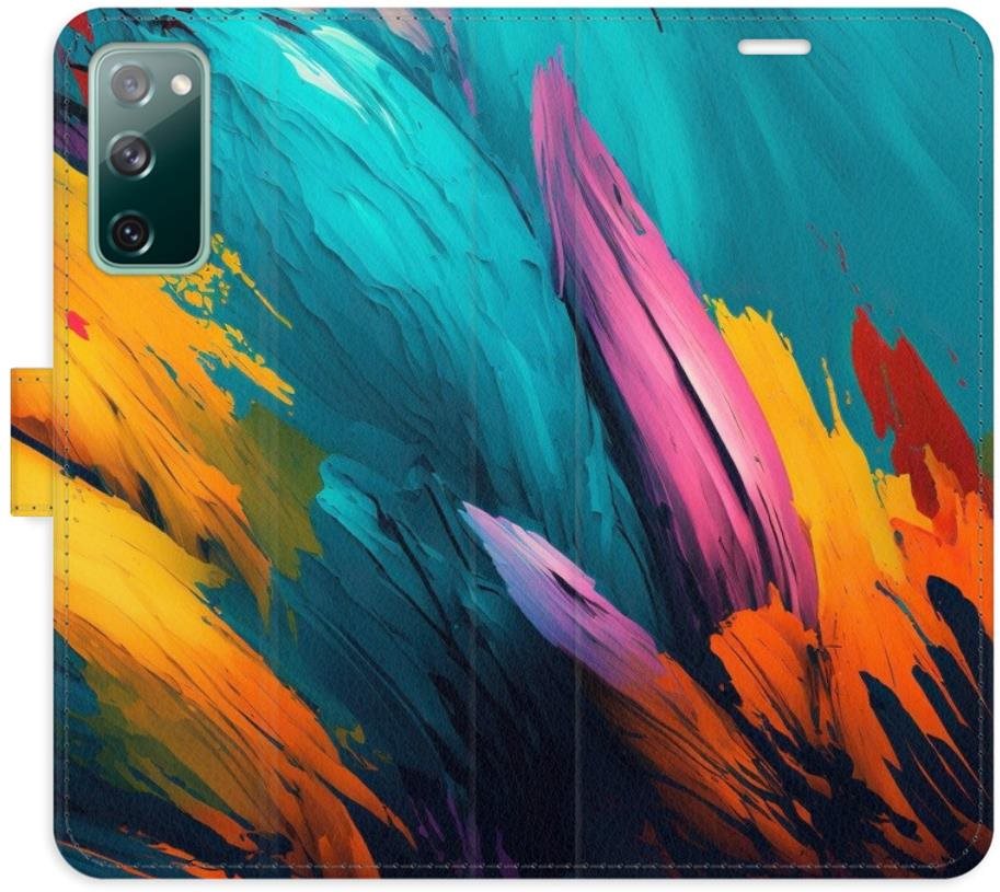 iSaprio flip puzdro Orange Paint 02 na Samsung Galaxy S20 FE Kryt...