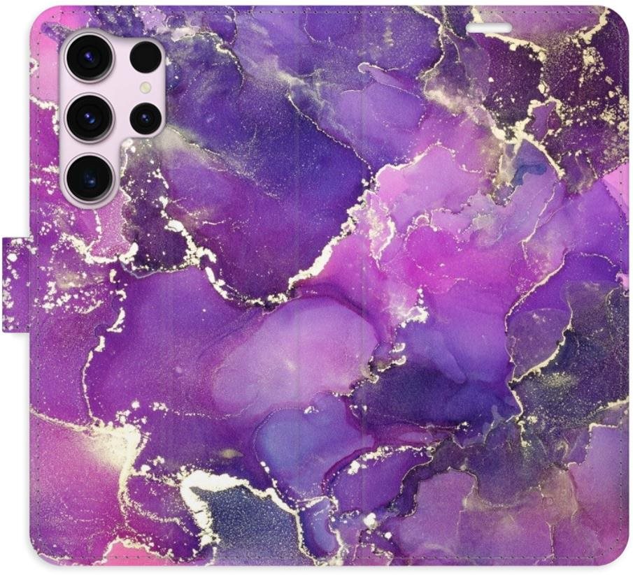 iSaprio flip pouzdro Purple Marble pro Samsung Galaxy S23 Ultra...