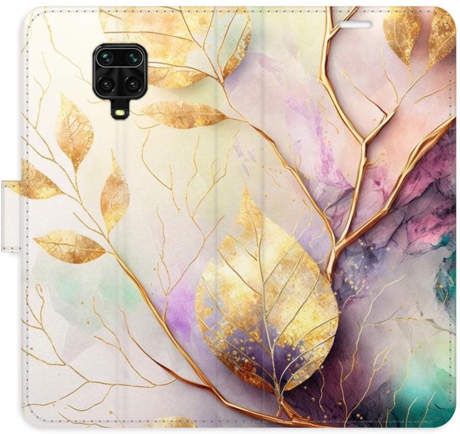 iSaprio flip puzdro Gold Leaves 02 na Xiaomi Redmi Note 9 Pro/Note...