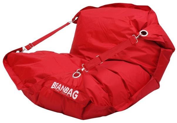 BeanBag Sedací vak 189 × 140 comfort s popruhmi scarlet rose Sedací...