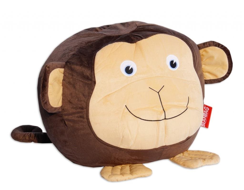 BeanBag Sedací vak opica Žofka, hnedá/béžová Sedací vak