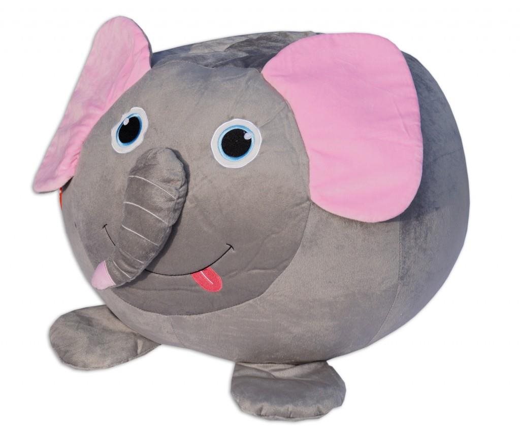 BeanBag Sedací vak slon Dumbo, sivá/ružová Sedací vak