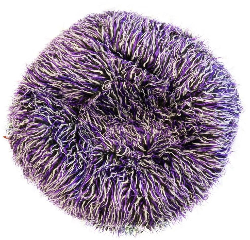 BeanBag Sedací vak Shaggy Multicolor white-black-purple Sedací vak