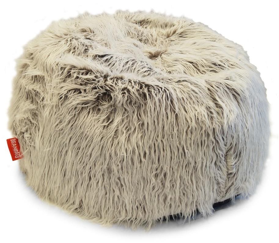 BeanBag Sedací vak Shaggy Multicolor white-brown Sedací vak
