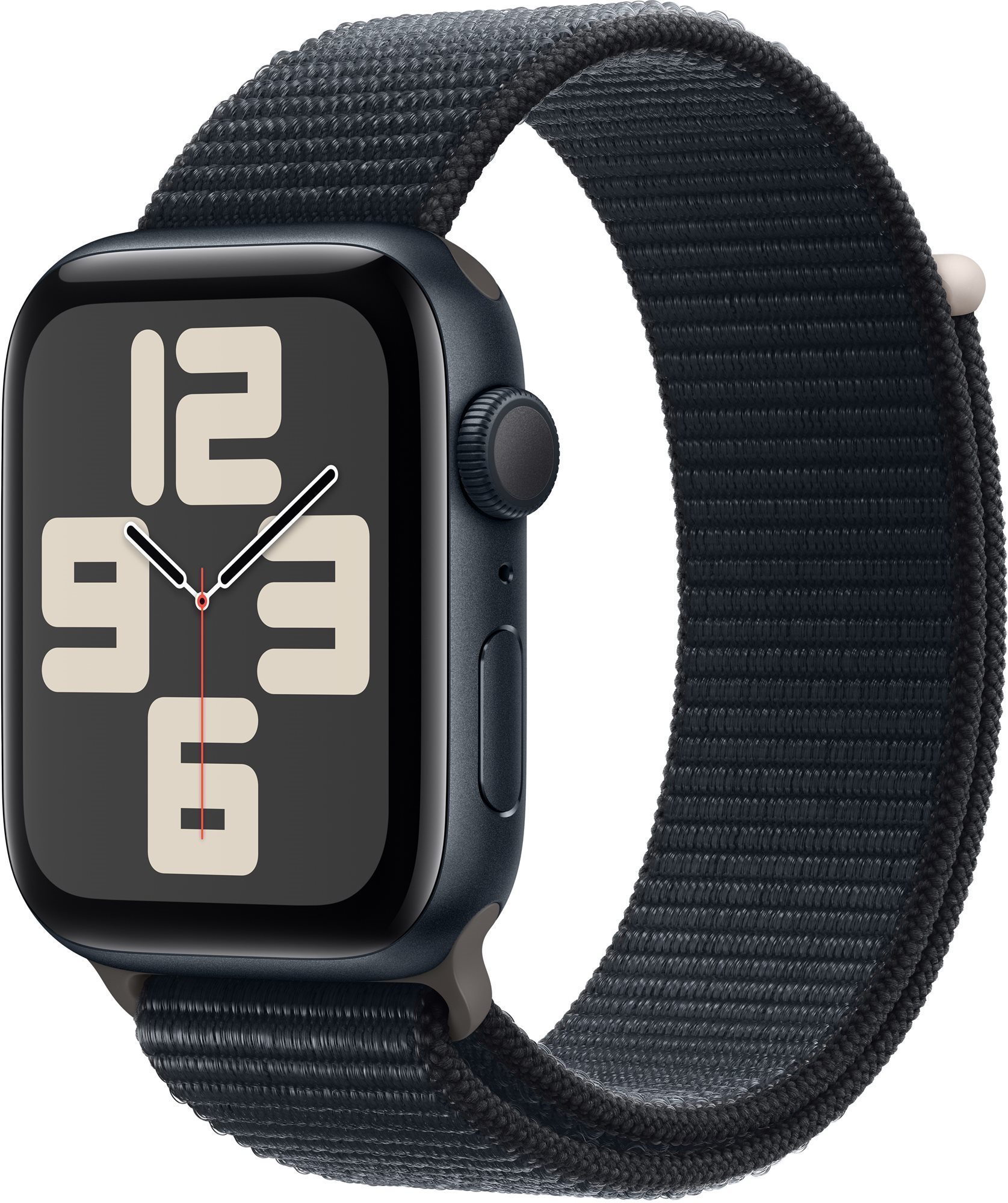 Apple Watch SE 44mm Aluminiumgehäuse Mitternacht mit Sport Loop...
