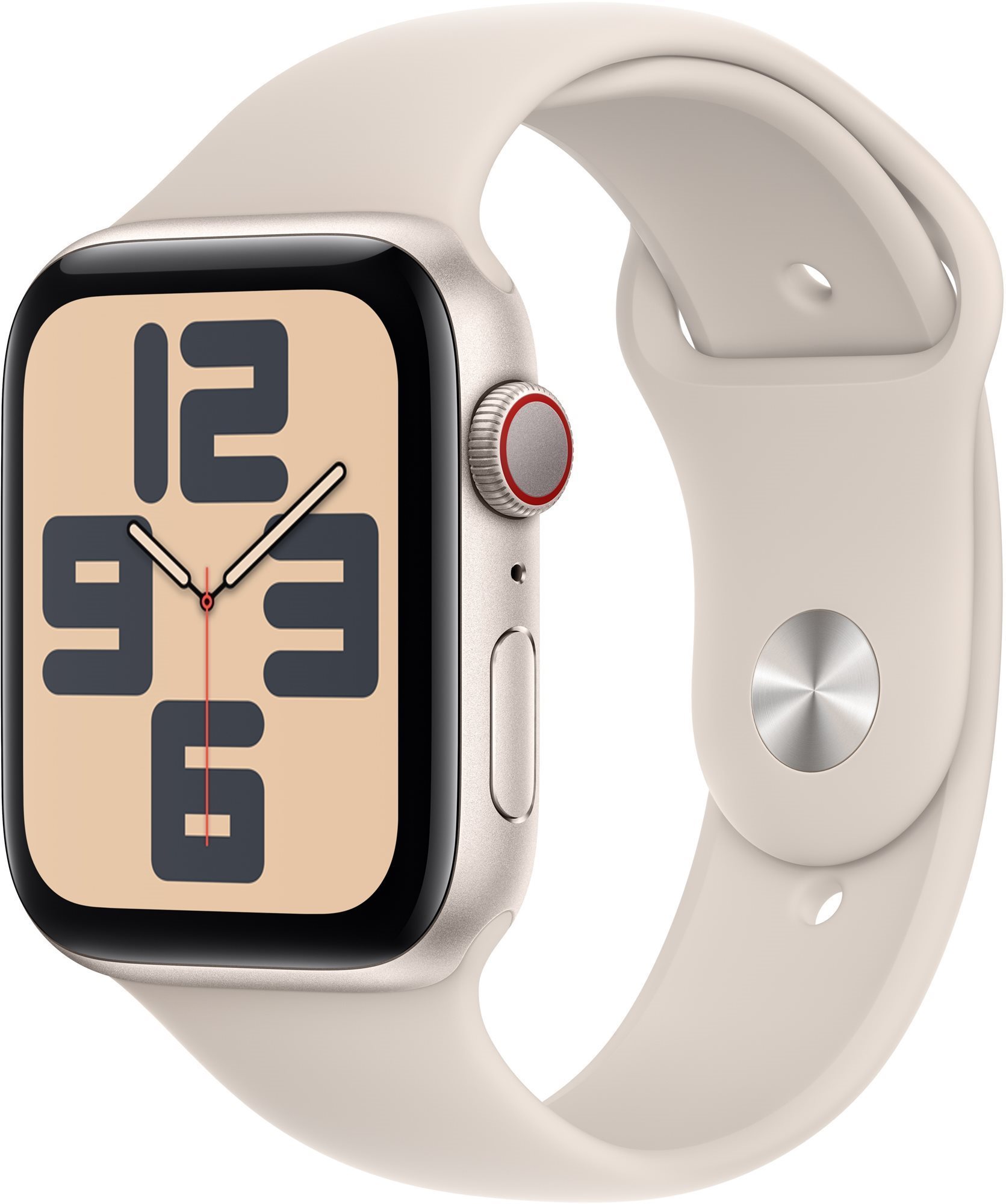 Apple Watch SE Cellular 44mm Aluminiumgehäuse Polarstern mit...