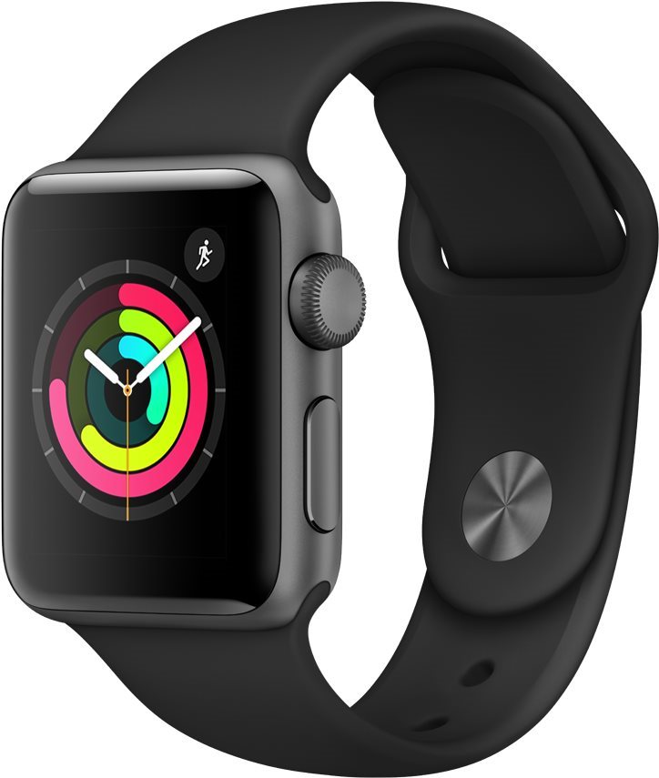 Apple Watch Series 3 38mm GPS Space Grey Aluminium with Black...