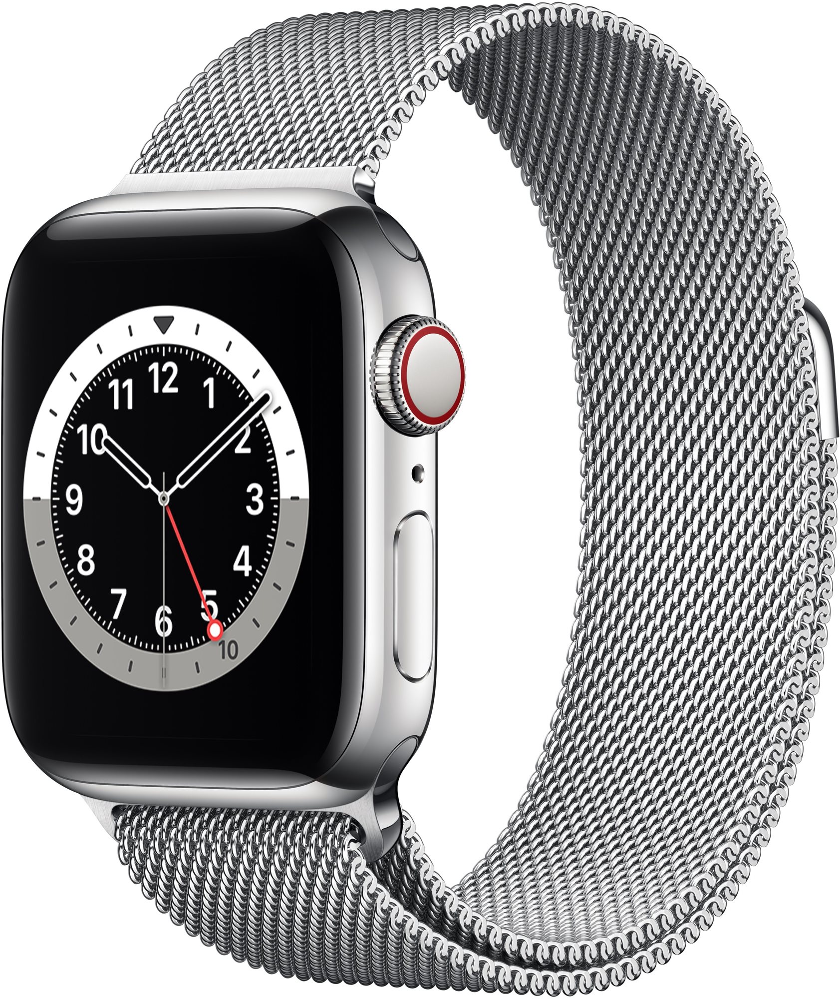 Apple Watch Nike Series 6 44mm Cellular Ezüstszínű rozsdamentes...