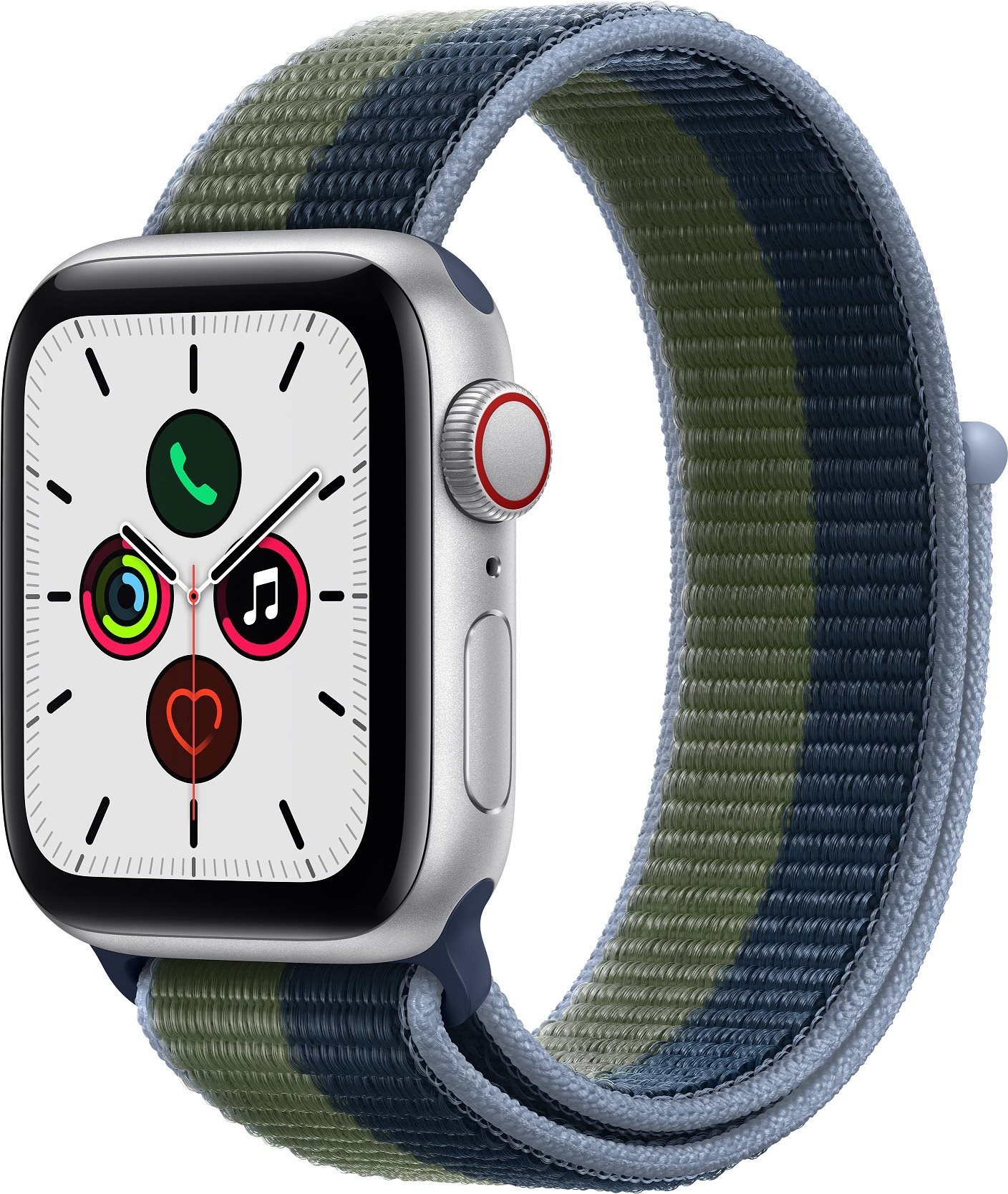 Apple Watch SE 40mm Cellular Silver Aluminium Case with Abyss...
