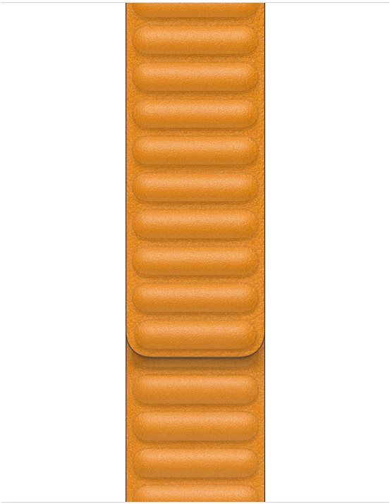 Apple 40mm Marigold Orange Leather Link - Small Watch Strap