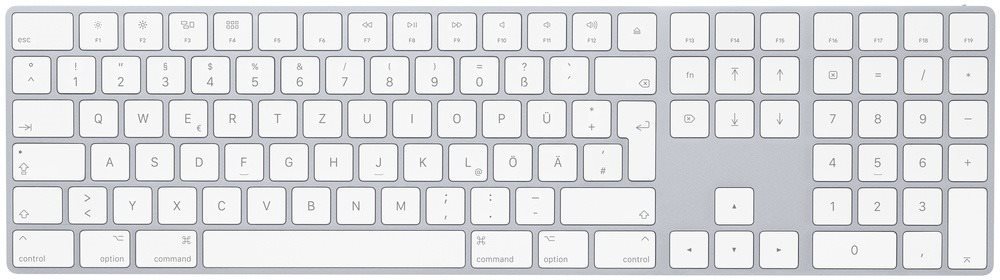 Apple Magic Keyboard mit numerischem Tastenfeld, silber - DE Tastatur