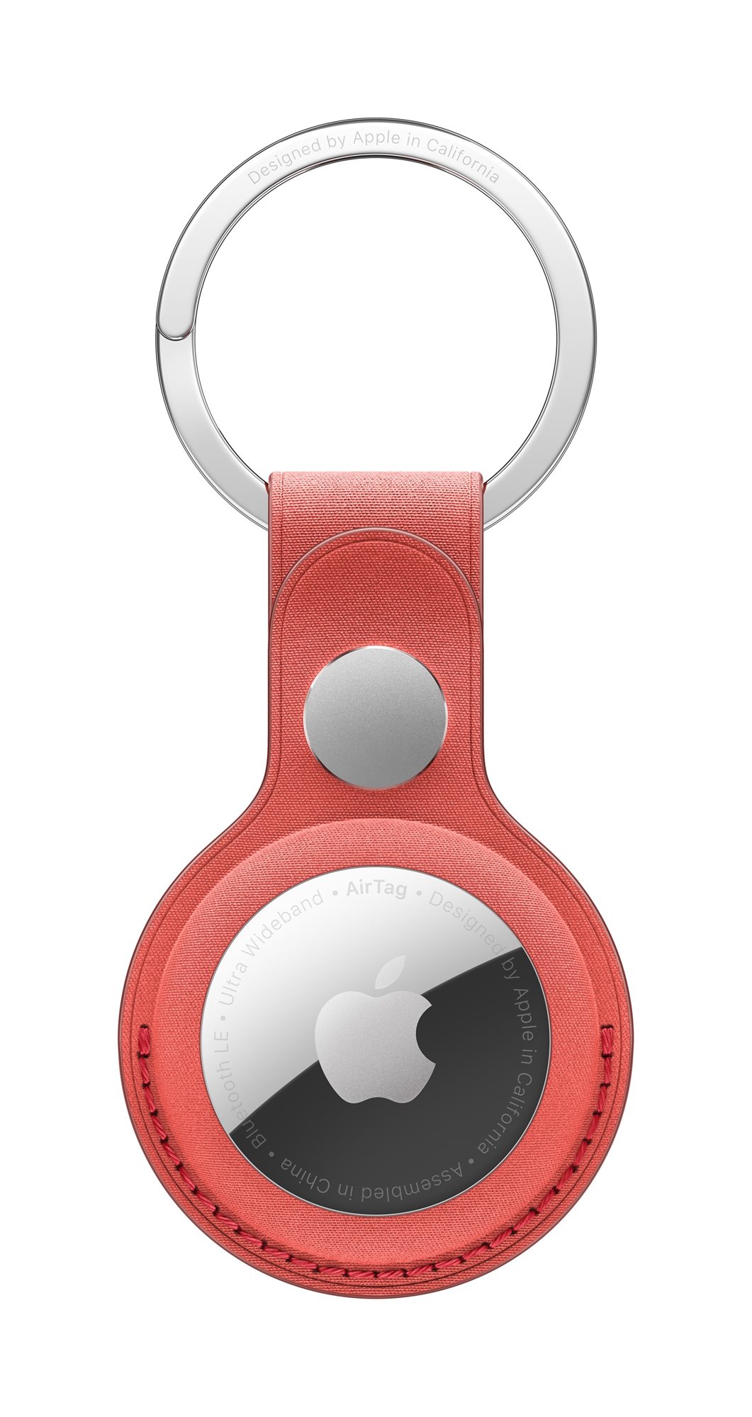 Apple FineWoven AirTag Schlüsselanhänger korallenrot AirTag...