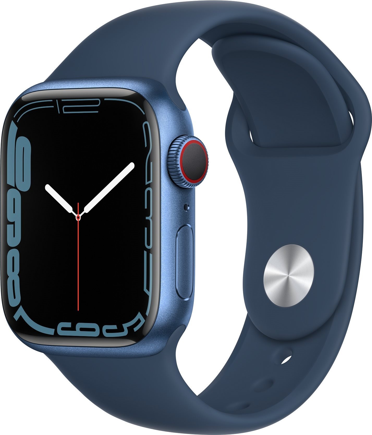 Apple Watch Series 7 41mm Cellular Blue Aluminium Case with Abyss...