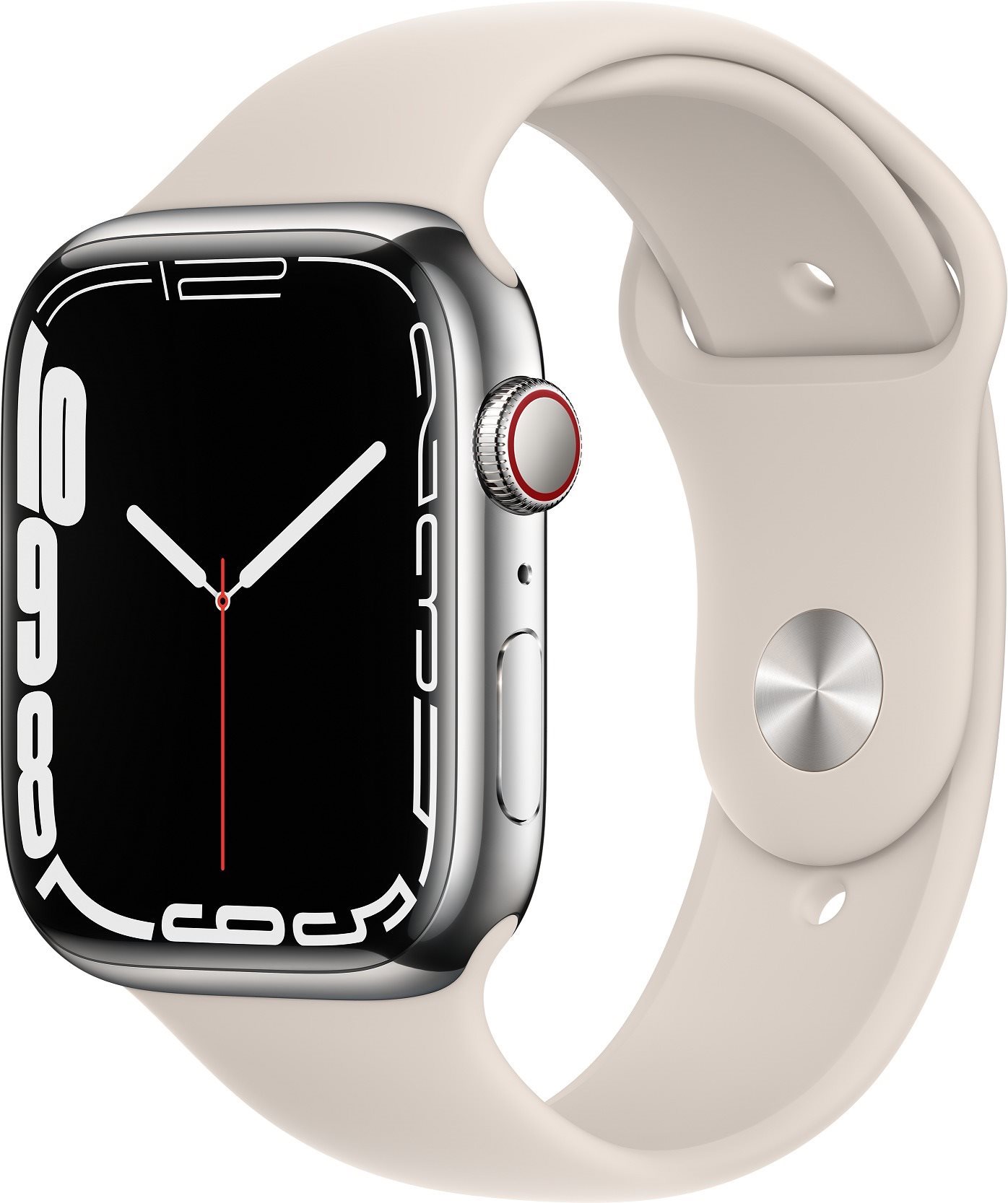 Apple Watch Series 7 45mm Cellular Stainless-Steel Silver with...
