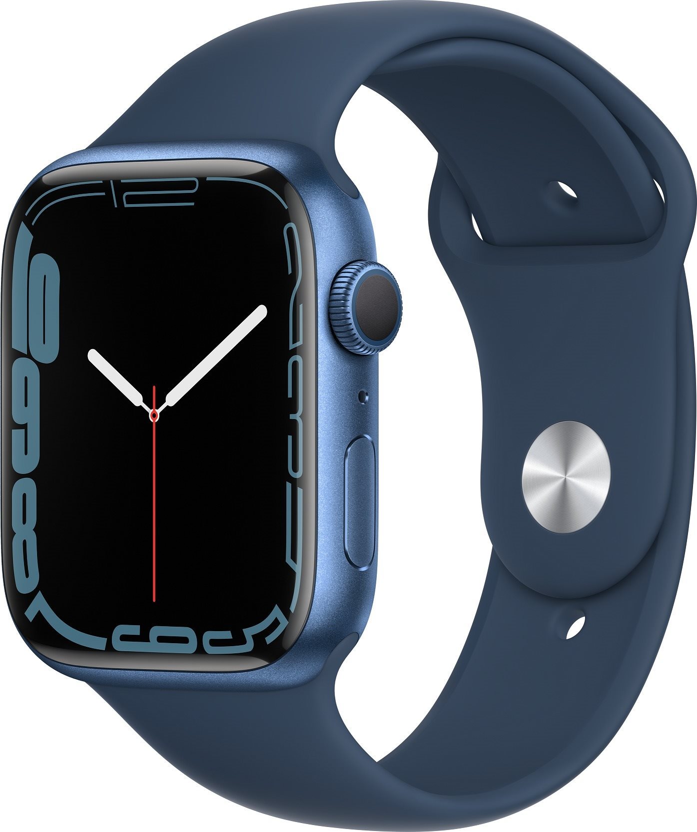 Apple Watch Series 7 45 mm Boîtier en aluminium bleu avec bracelet...