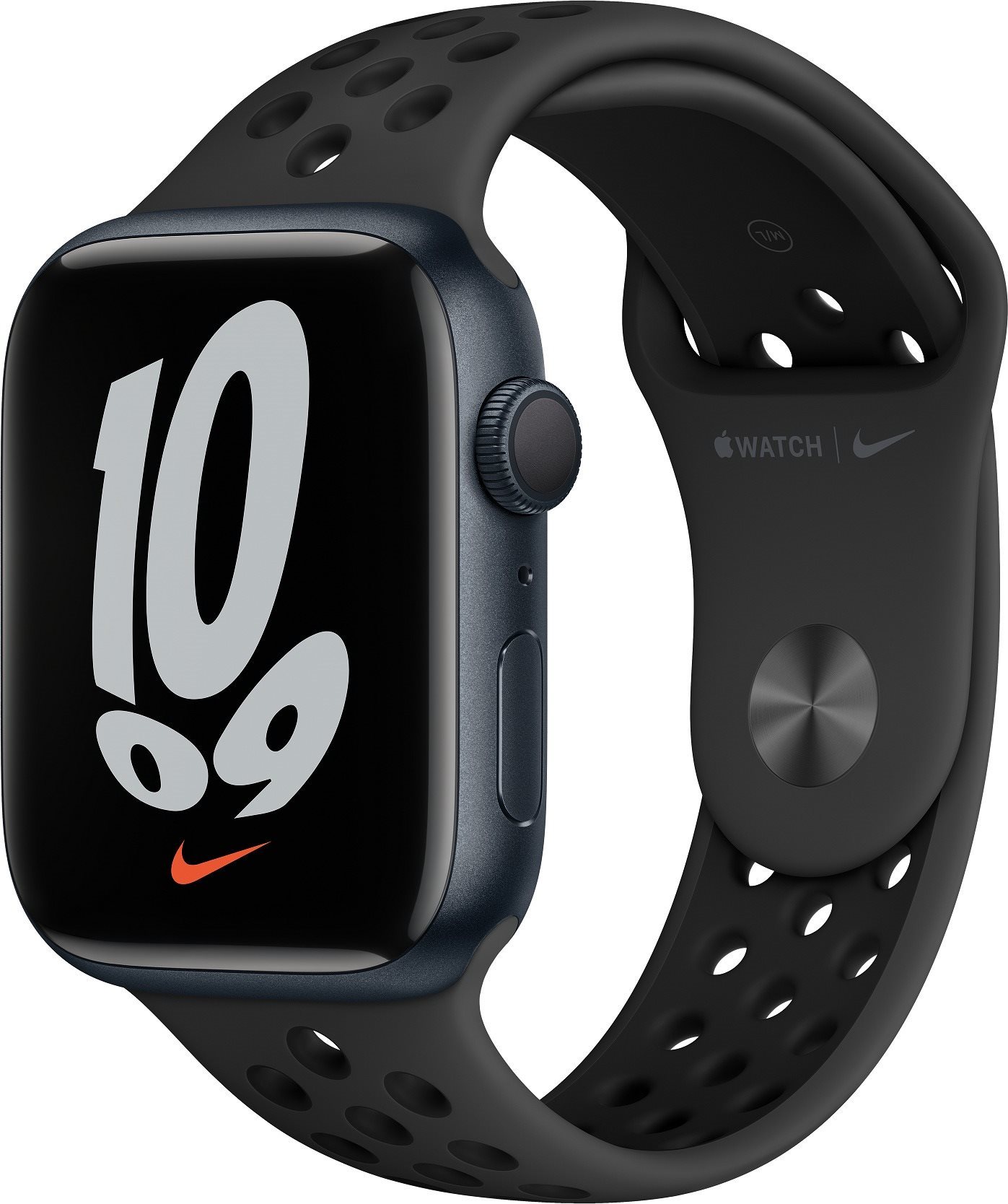 Apple Watch Nike Series 7 45mm Midnight Aluminium Case with...