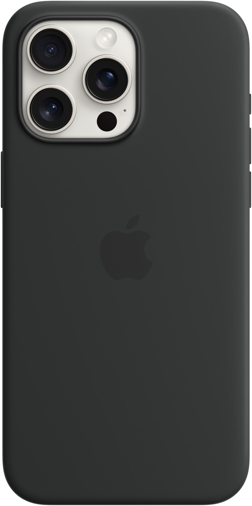 Apple iPhone 15 Pro Max MagSafe fekete szilikon tok Telefon tok