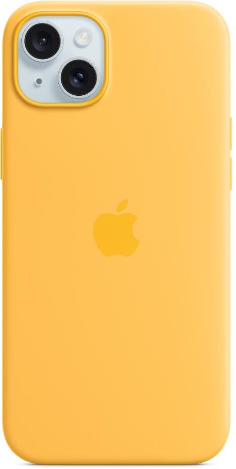 Apple iPhone 15 Plus Silikonhülle mit MagSafe Strahlengelb Handyhülle