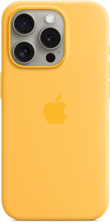 Apple iPhone 15 Pro Silikonhülle mit MagSafe Strahlengelb Handyhülle