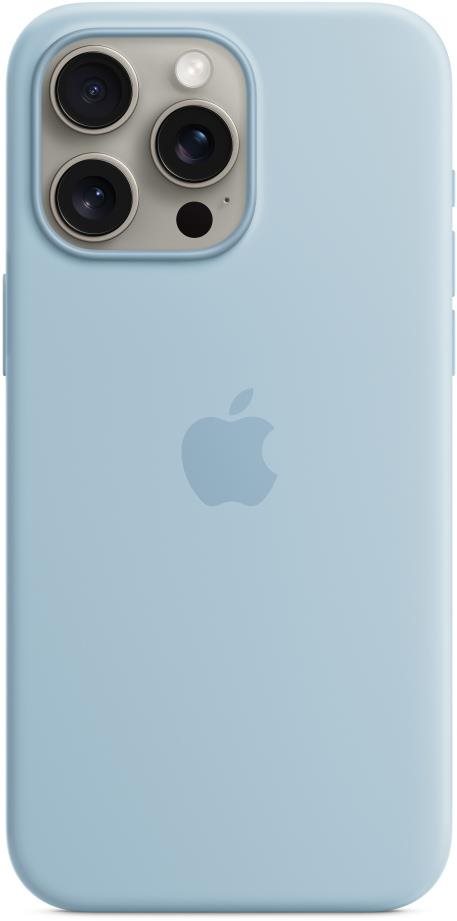 Apple iPhone 15 Pro Max Silikonhülle mit MagSafe hellblau Handyhülle