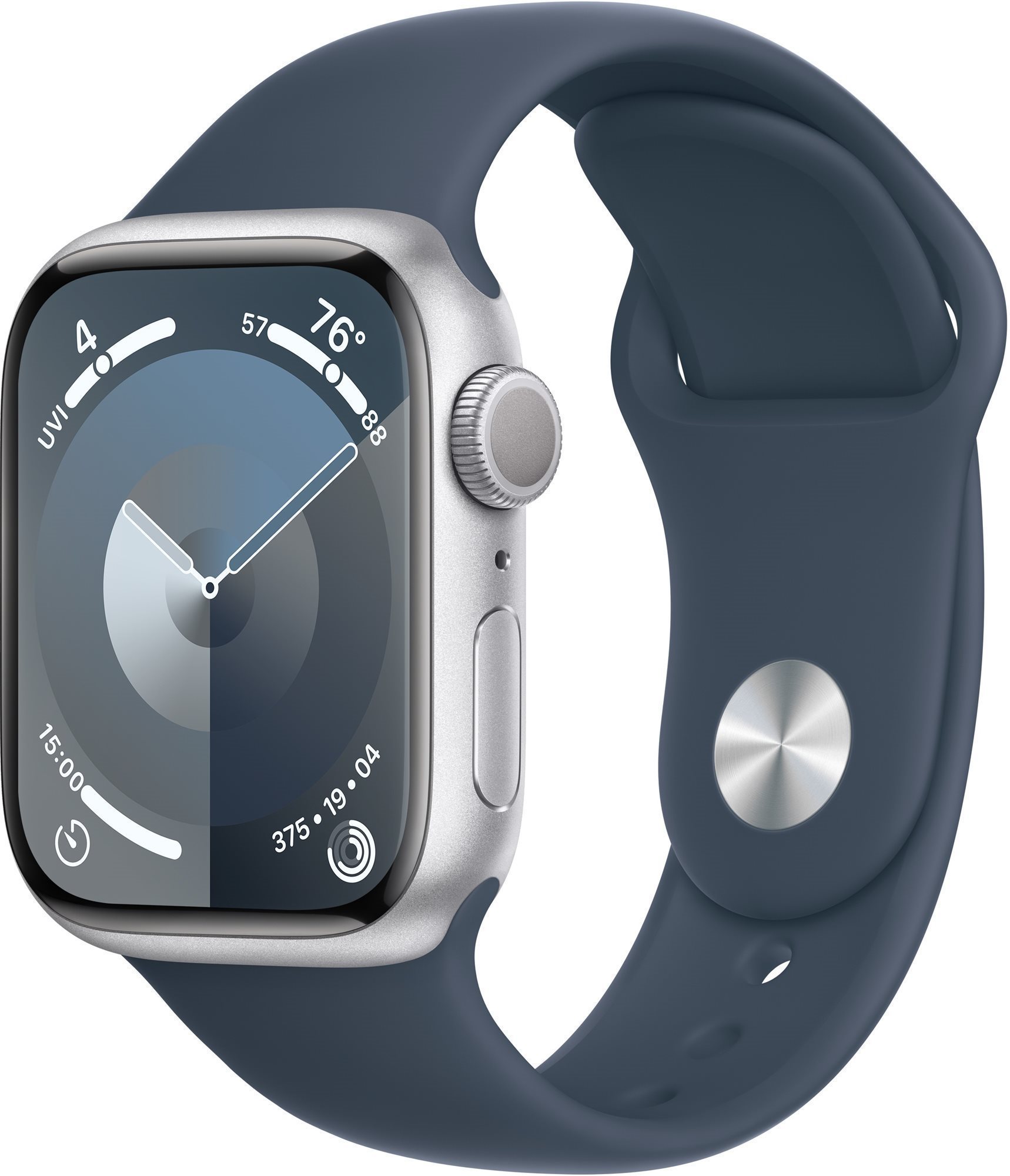 Apple Watch Series 9 41mm Aluminiumgehäuse Silber mit Sportarmband...