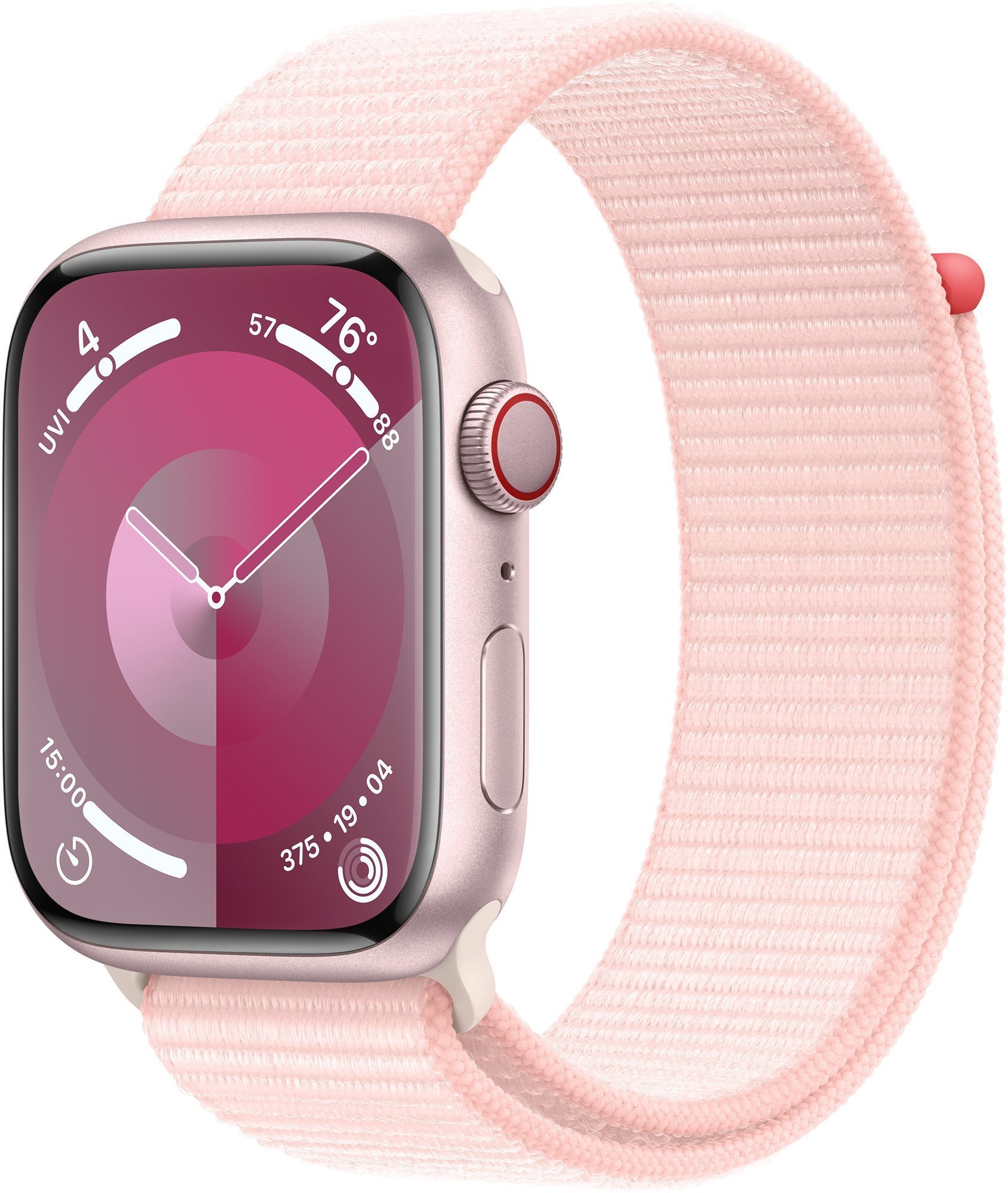 Apple Watch Series 9 45mm Cellular - rózsaszín alumínium tok,...