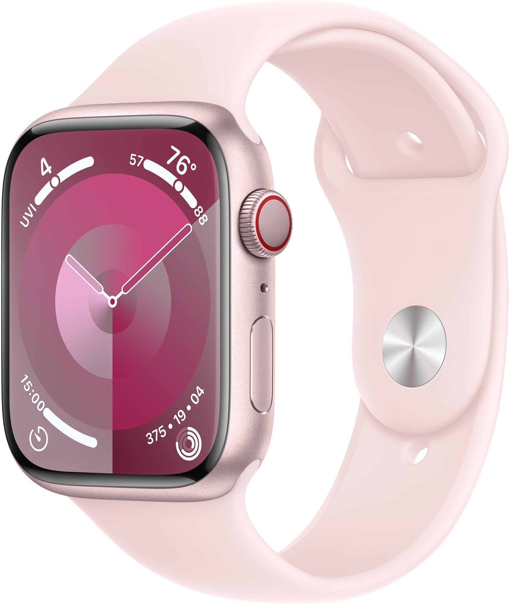 Apple Watch Series 9 45 mm Cellular Ružový hliník so svetlo ružovým...