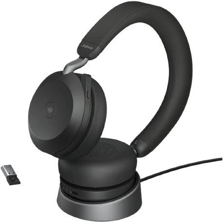 Jabra Evolve2 75 MS Stereo USB-C Stand Black Bezdrôtové slúchadlá
