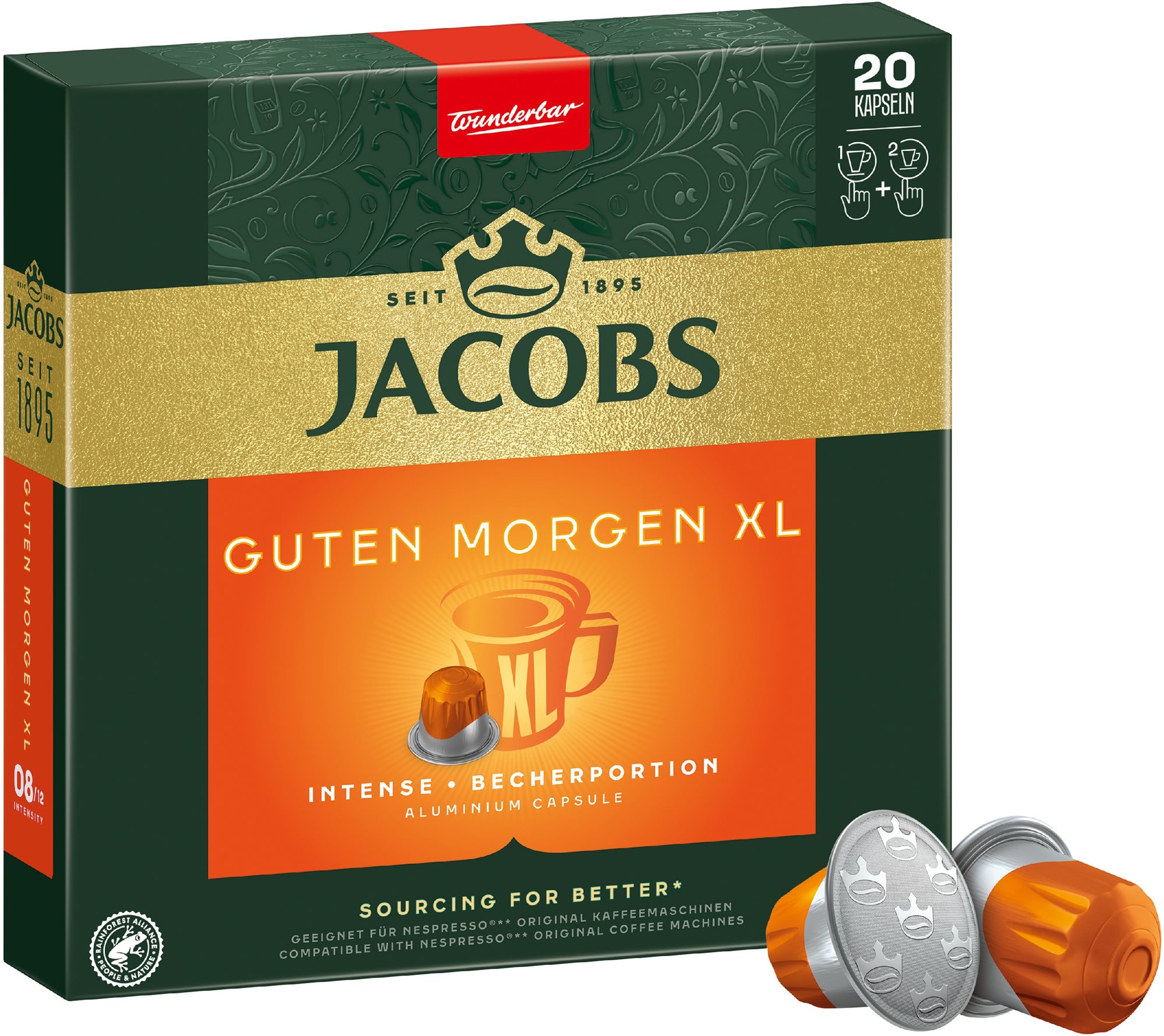 Jacobs Guten Morgen XL 20 ks kapsúl Kávové kapsuly