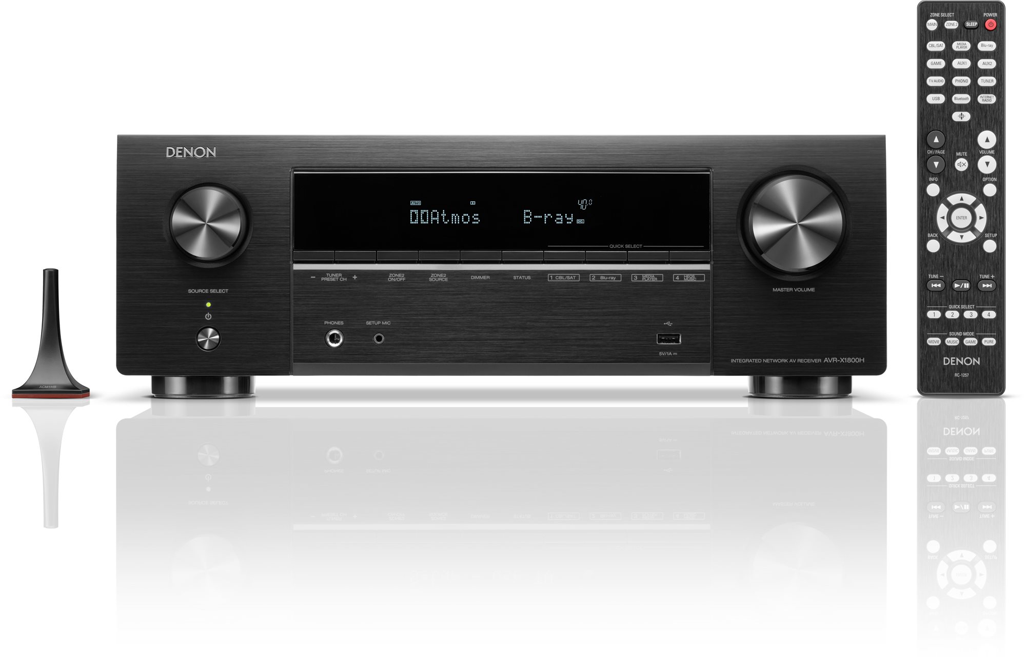 Denon AVR-X1800H - fekete AV-rádióerősítő