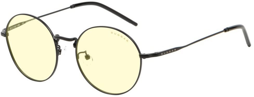 GUNNAR Ellipse Onyx, borostyánszín lencse Monitor szemüveg