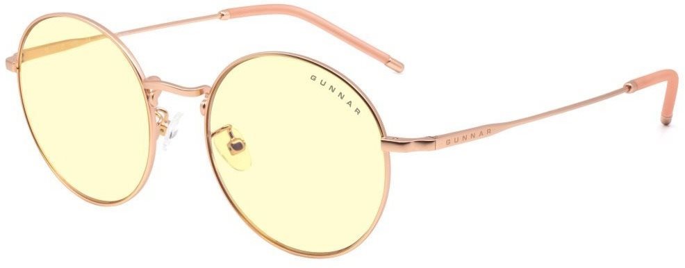 GUNNAR Ellipse Rosegold, borostyánszín lencse Monitor szemüveg