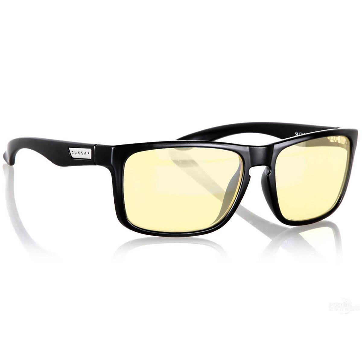 GUNNAR Office Collection Intercept Onyx, jantárové sklá Okuliare na...