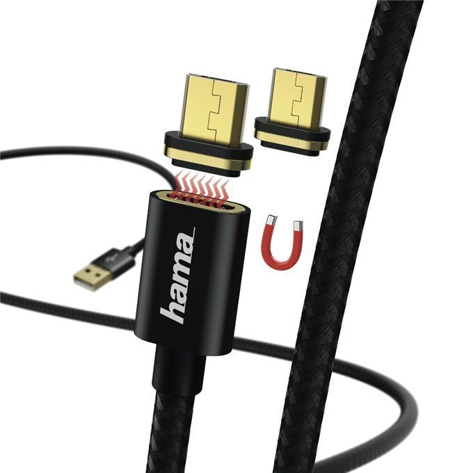 Hama Magnetic USB 2.0 Interface A-micro USB 1m Data Cable