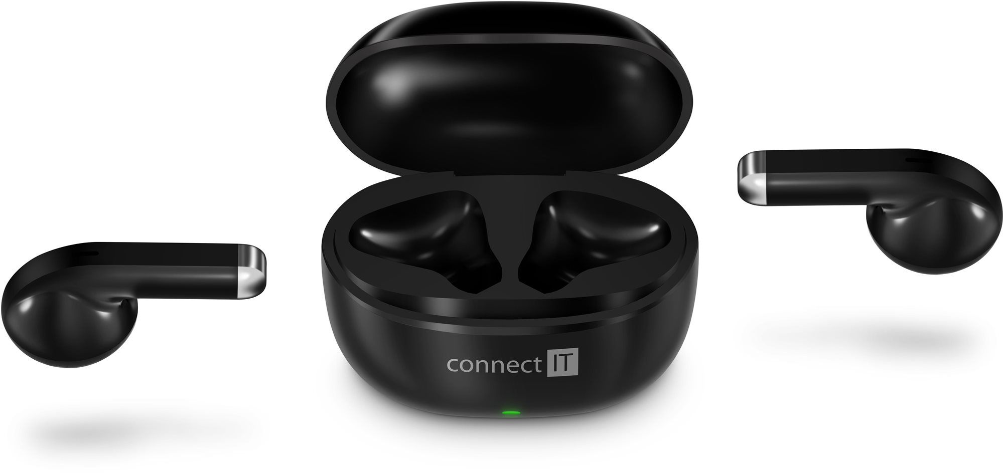 CONNECT IT True Wireless SonicBass, čierne Bezdrôtové slúchadlá