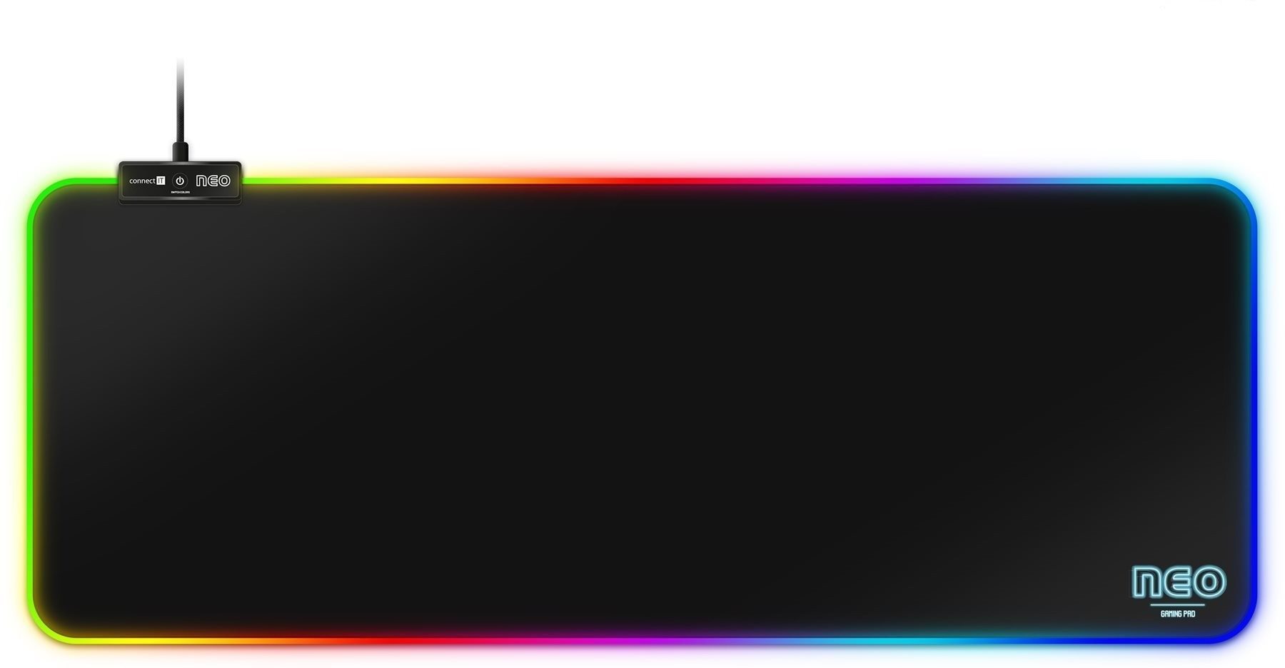 CONNECT IT CMP-3100-LG NEO RGB, čierna Podložka pod myš