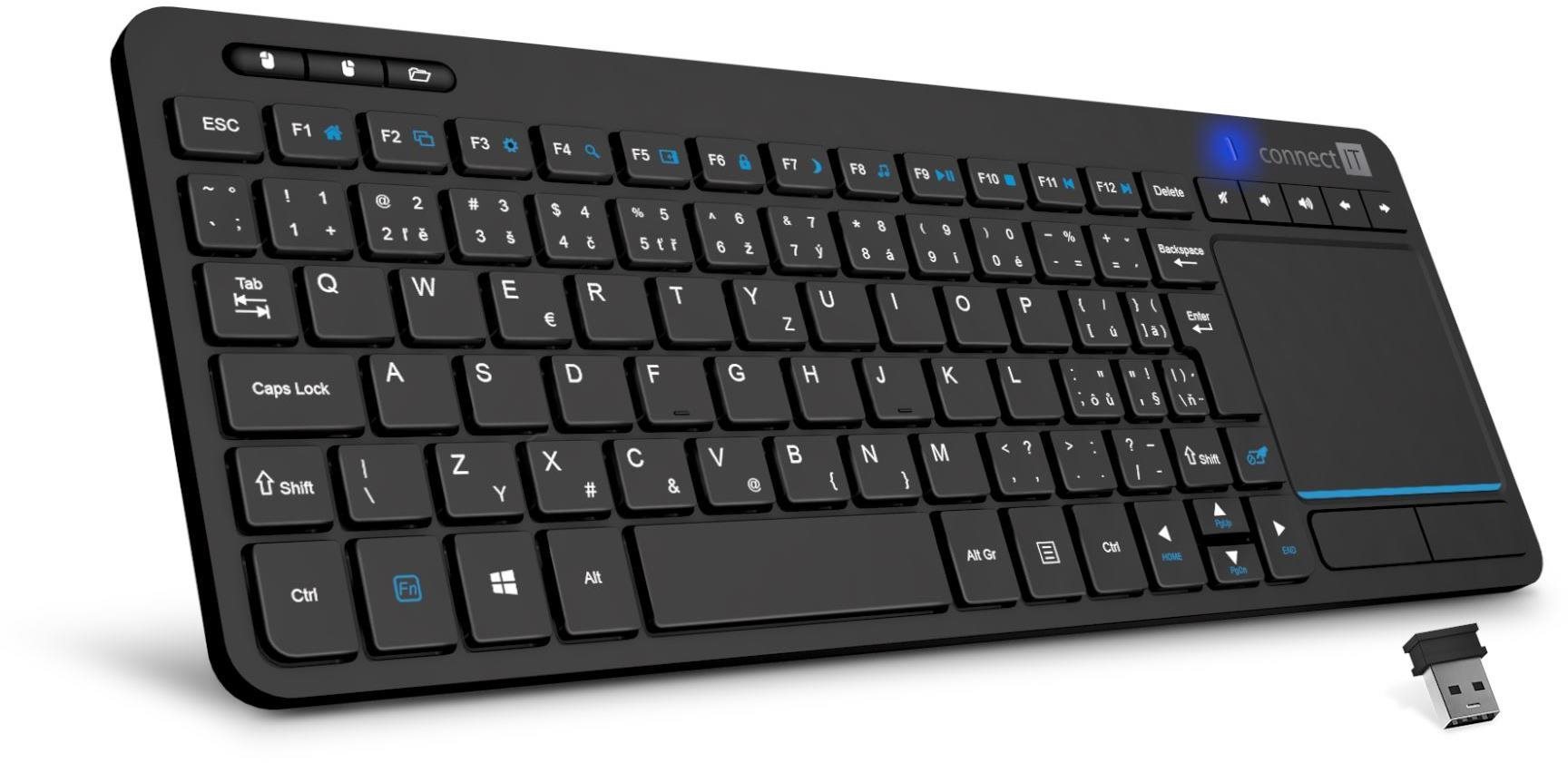 CONNECT IT Touch CZ+SK, čierna Klávesnica