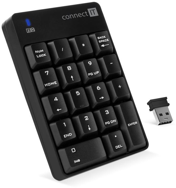 CONNECT IT NumCALC CKB-0061-BK, čierna Numerická klávesnica