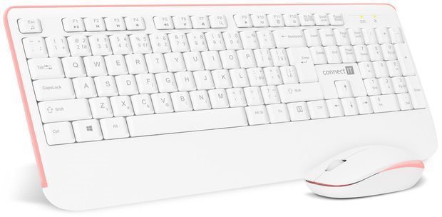 CONNECT IT CKM-7801-CS (CZ + SK), white Set klávesnice a myši