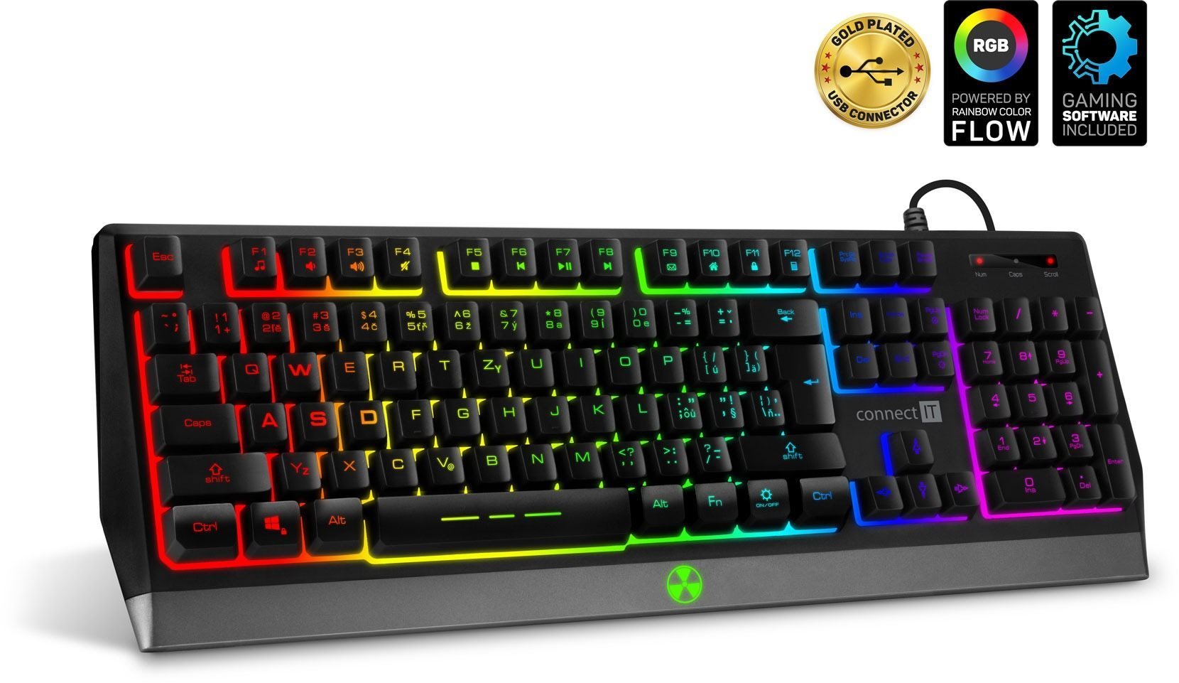 CONNECT IT BATTLE RGB CKB-5600-CS, black – CZ/SK Herná klávesnica