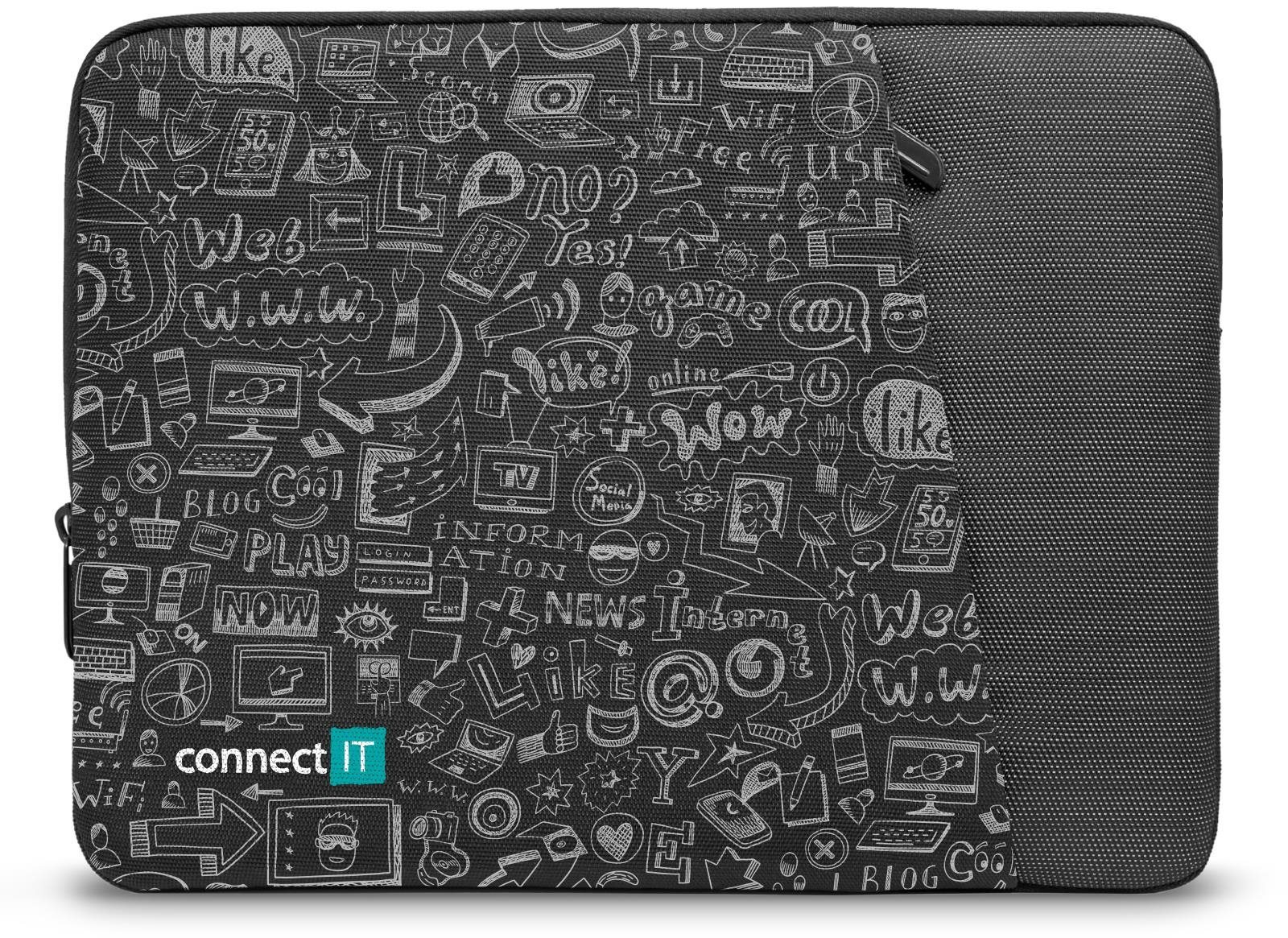 CONNECT IT DOODLE 15.6", fekete Laptop tok