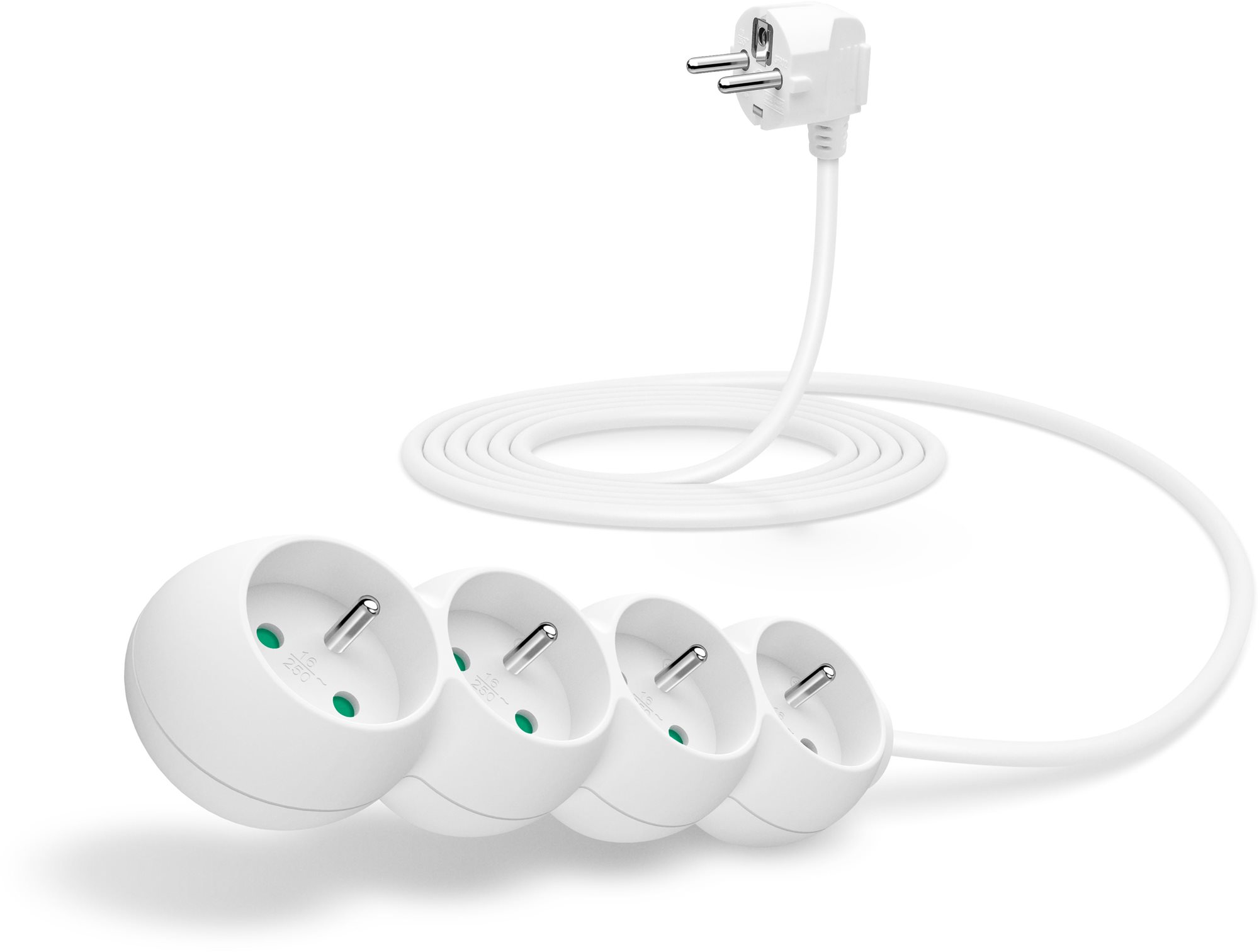 CONNECT IT hosszabbító, 230V, 4 aljzat, 3m, fehér Hosszabbító kábel