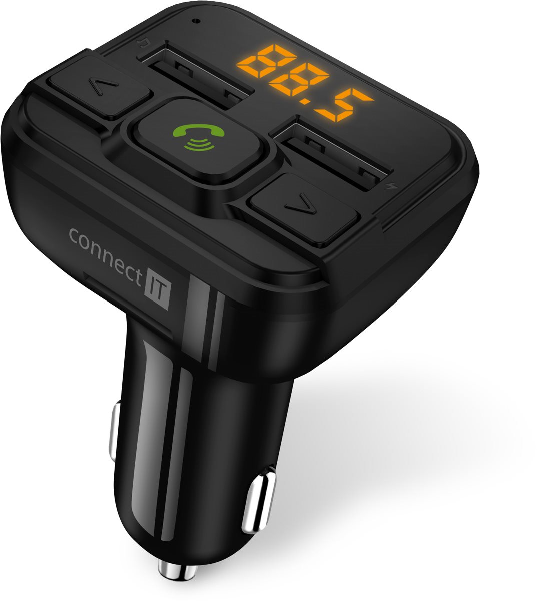 CONNECT IT InCarz Bezdrôtový FM transmitter, 2 x USB + Micro SD...