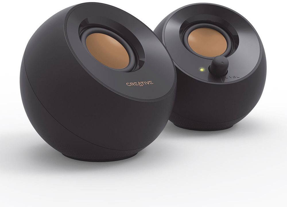 Creative Pebble Black Speakers