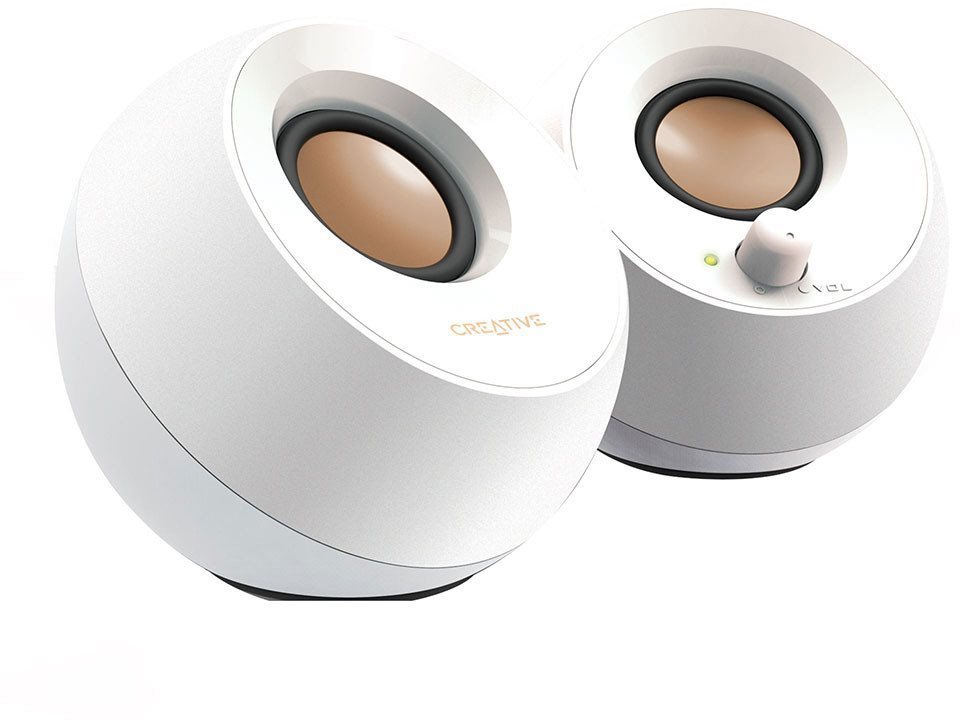 Creative Pebble White Speakers