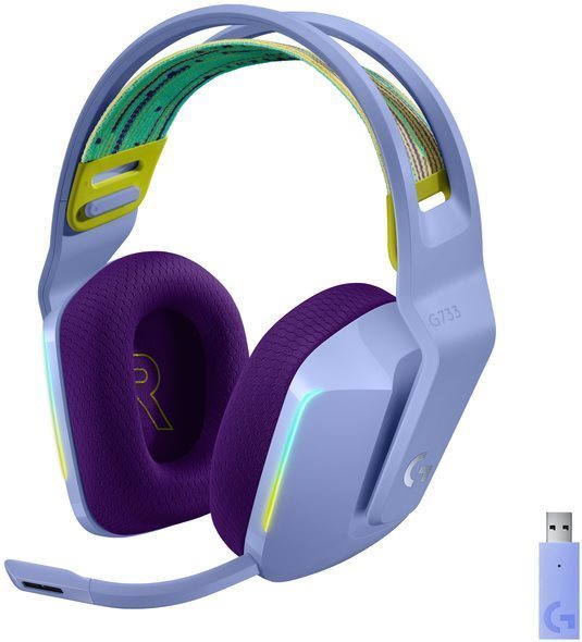 Logitech G733 LIGHTSPEED Wireless RGB Gaming Headset LILAC...