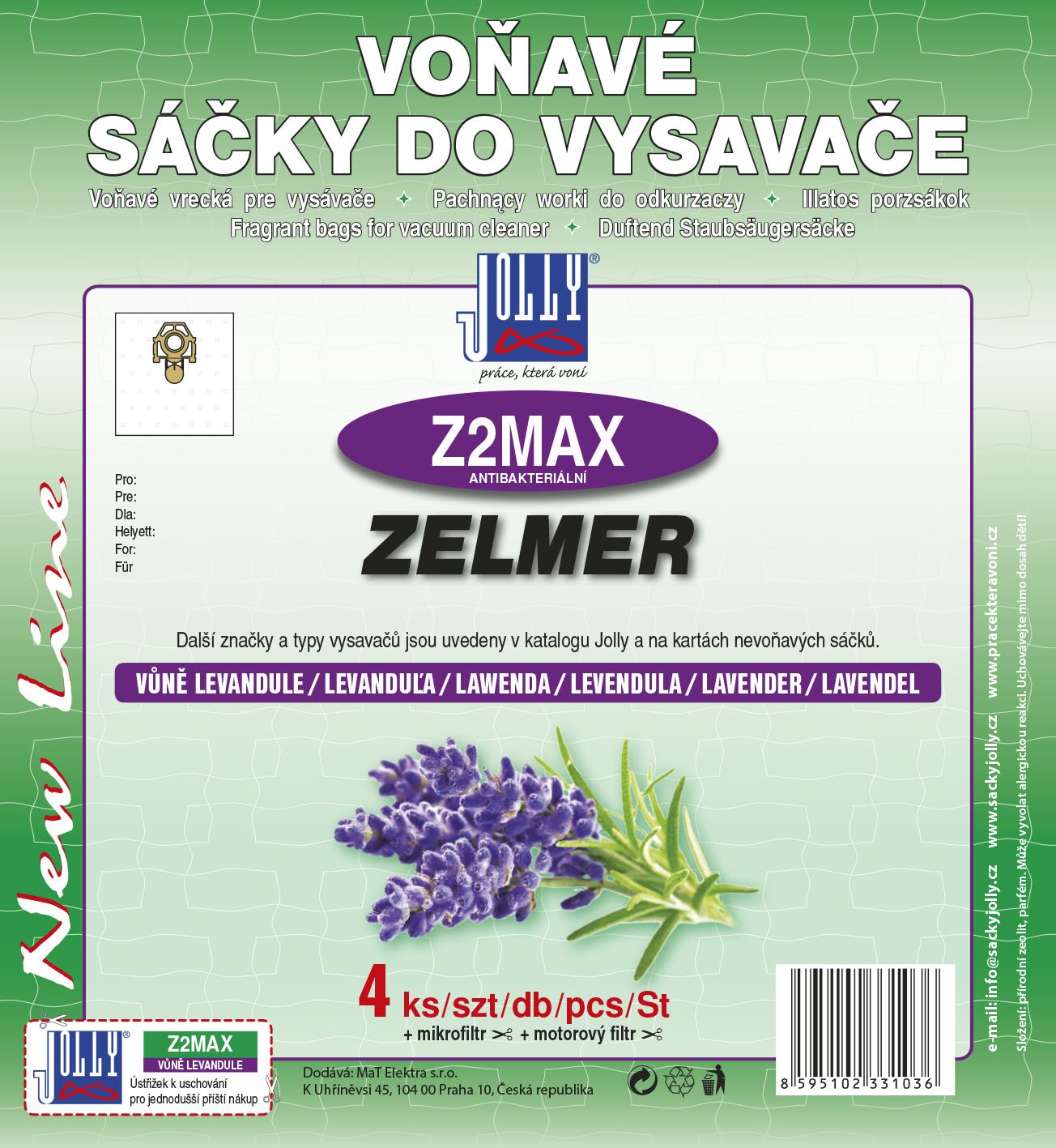 Vrecká do vysávača Z2 MAX – vôňa levanduľa Vrecká do vysávača